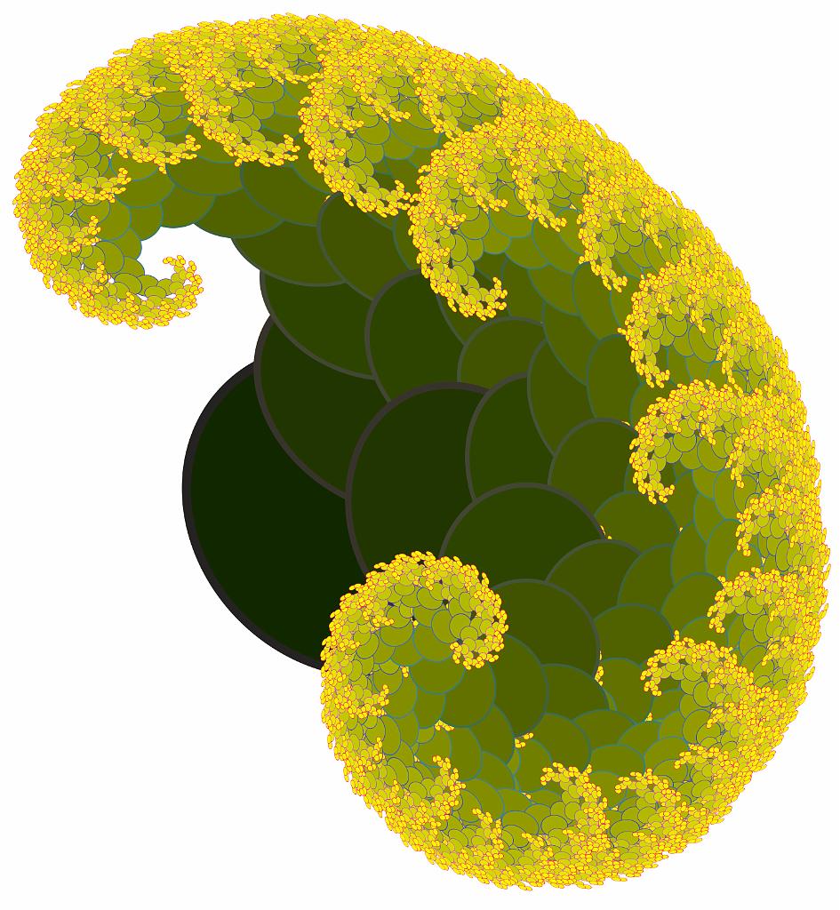 Fractals and PostScript photograph. Download <a href='/design/fractalfiles/GreenWaves.ps'>the PostScript file</a>.  See <a href='/design/fractalslarge/GreenWaves.jpg'>the larger size</a>.