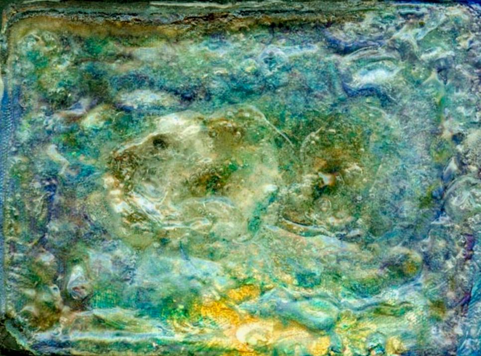 Acrylic Paintings photograph. 8x5 inches acrylic on canvas. This painting has deep texture and embedded bubbles.