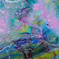 Purple and pink abstract painting