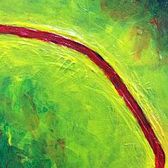 Red, yellow and green abstract painting