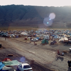 Main road view and camps
