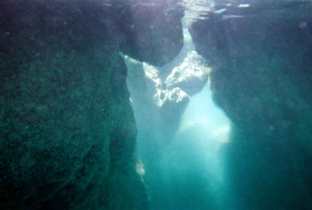 Mexico Caves & Cenotes photograph. This is more or less what cave snorkelling looks like in the cenote. None of our underwater cenote photos came out, but if you imagine long spindly cave formations here and deep underwater caverns, that's the general idea.