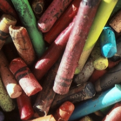 Old dirty crayons