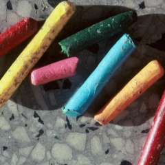 Old peeled crayons