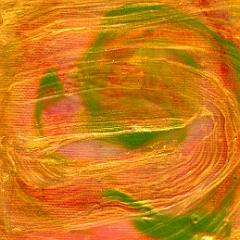 Orange and yellow abstract painting
