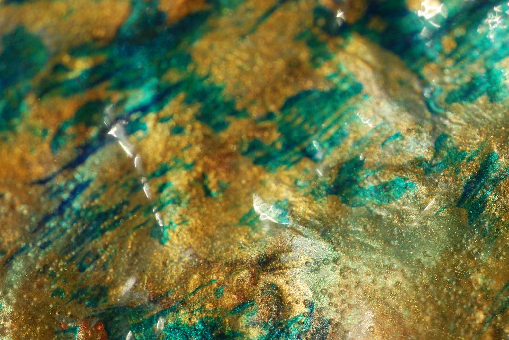 Extreme close-up macros of abstract acrylic paintings photograph. 