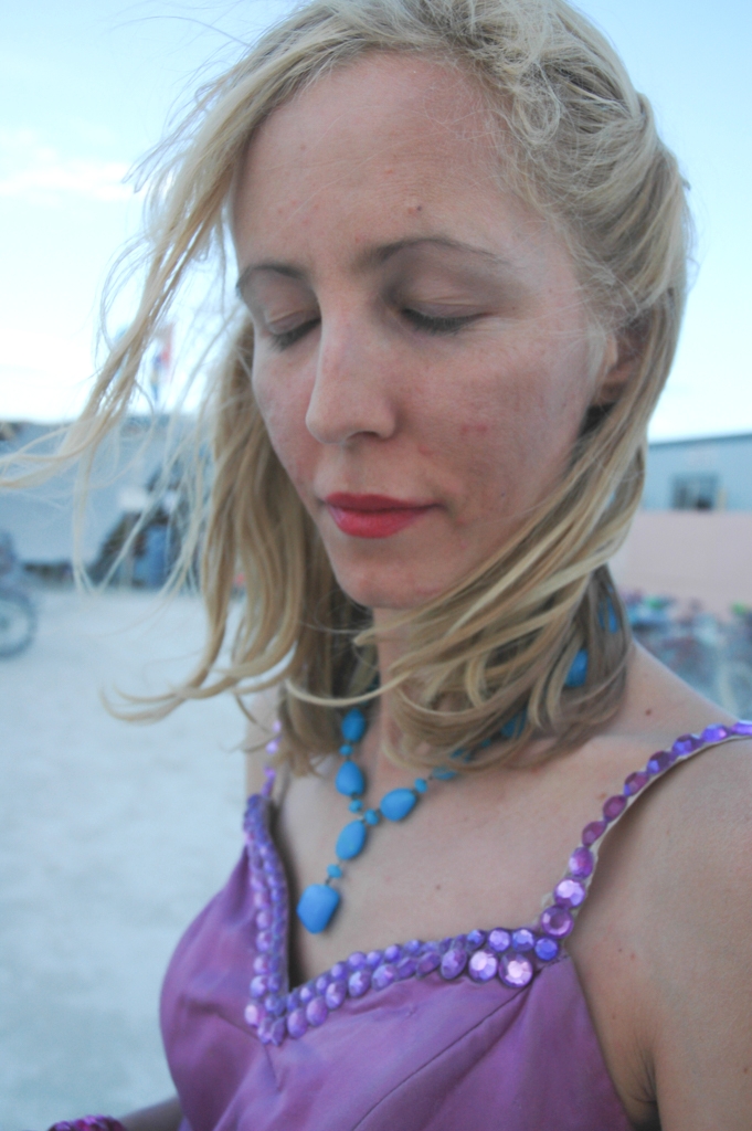 Burning Man 2004 photograph. I like how wispy and delicate her features are.