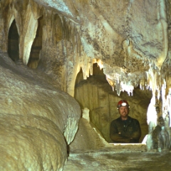 Flowstone in Crystal Sequoia Cave