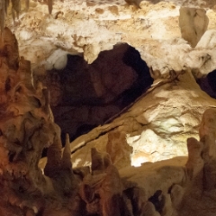 Cave columns inside Cenote Actun Chen