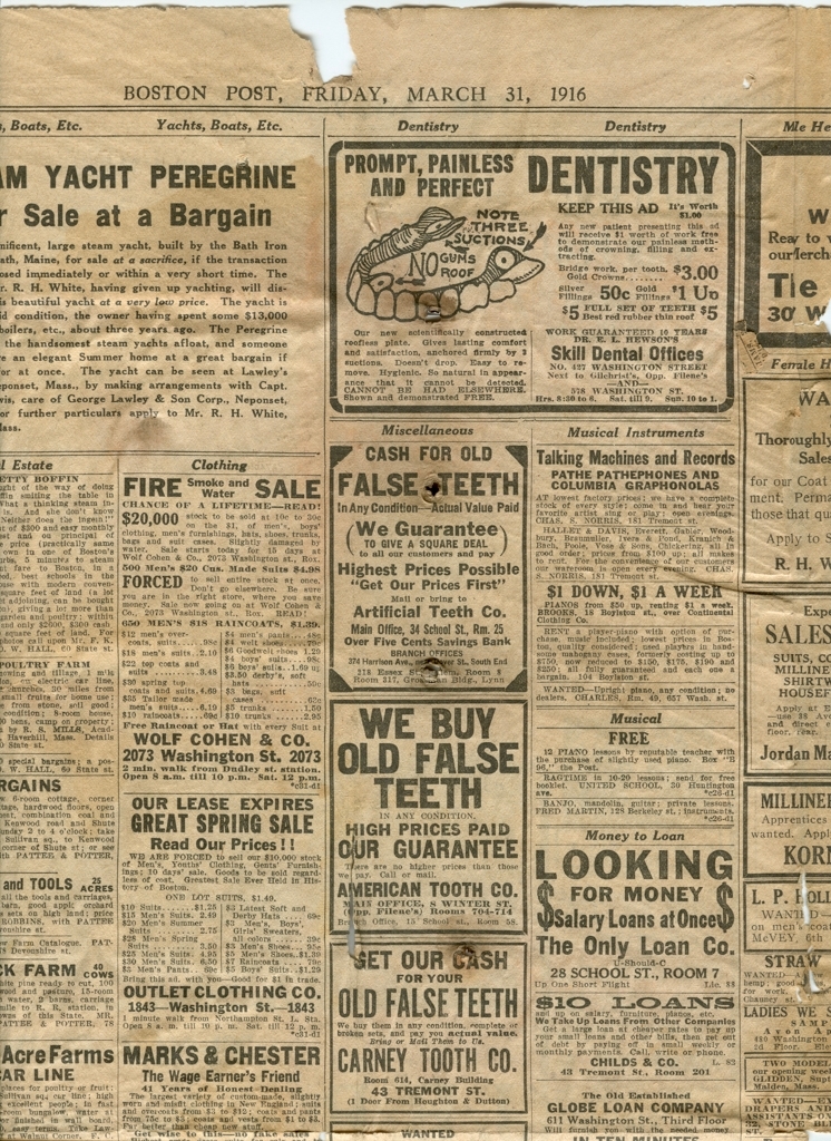 1916 Boston newspapers photograph. 