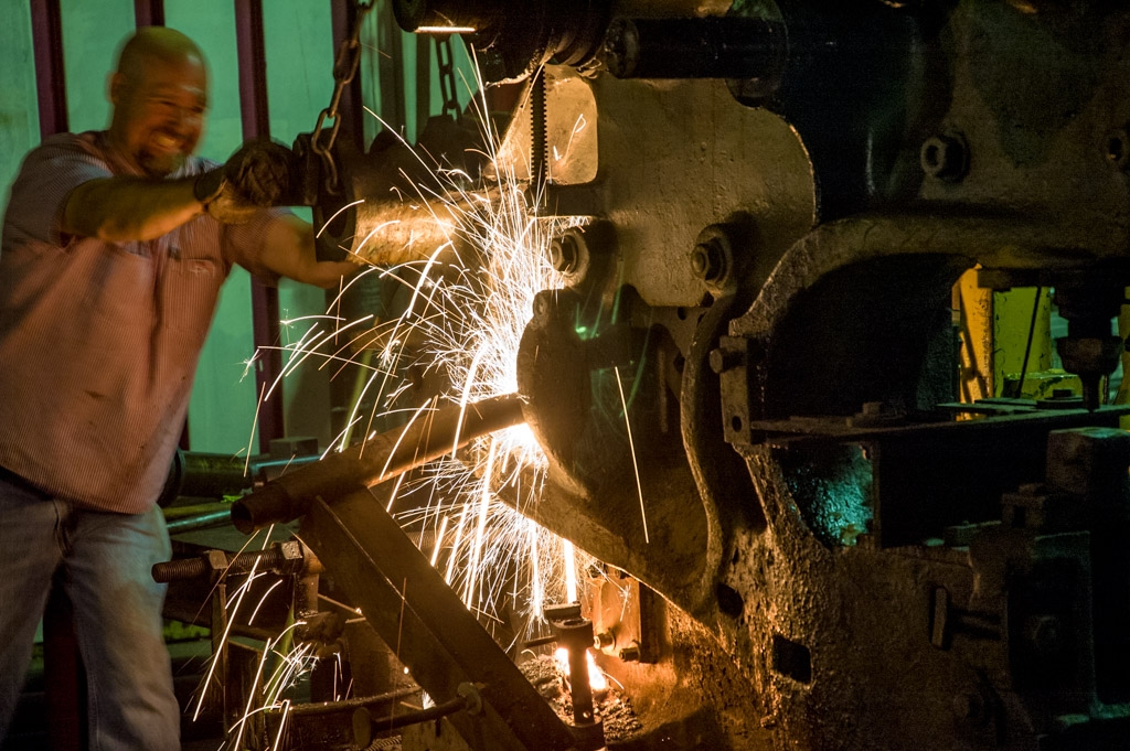 Fire Arts photograph. Sparks, metal, and nice colors.