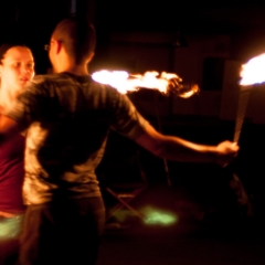 Fire spinners/dancers