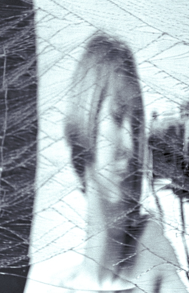 Distorted portraits photograph. 