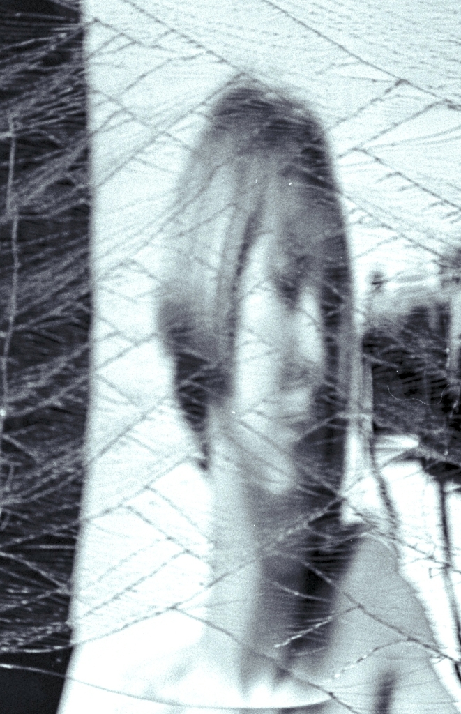 Distorted portraits photograph. 