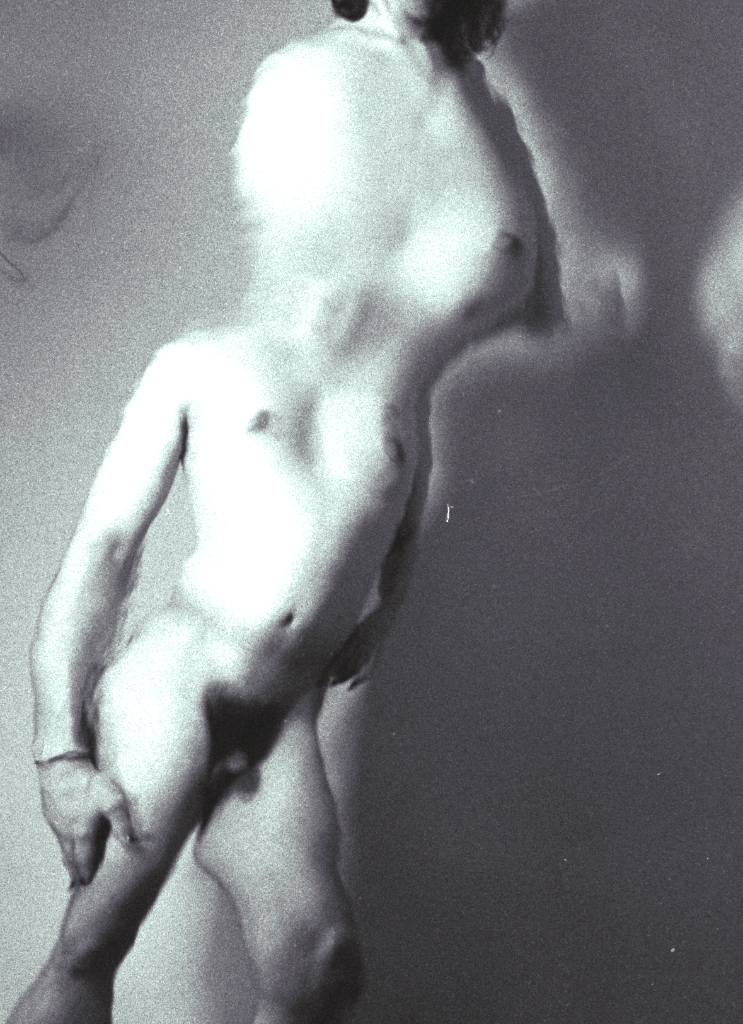 Distorted portraits photograph. 