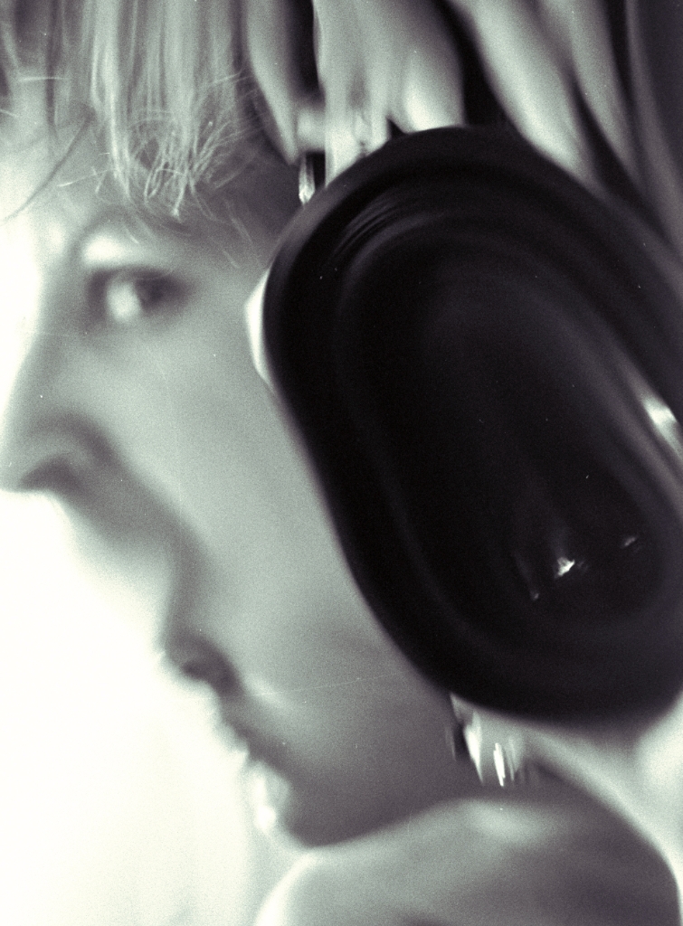 Distorted portraits photograph. 