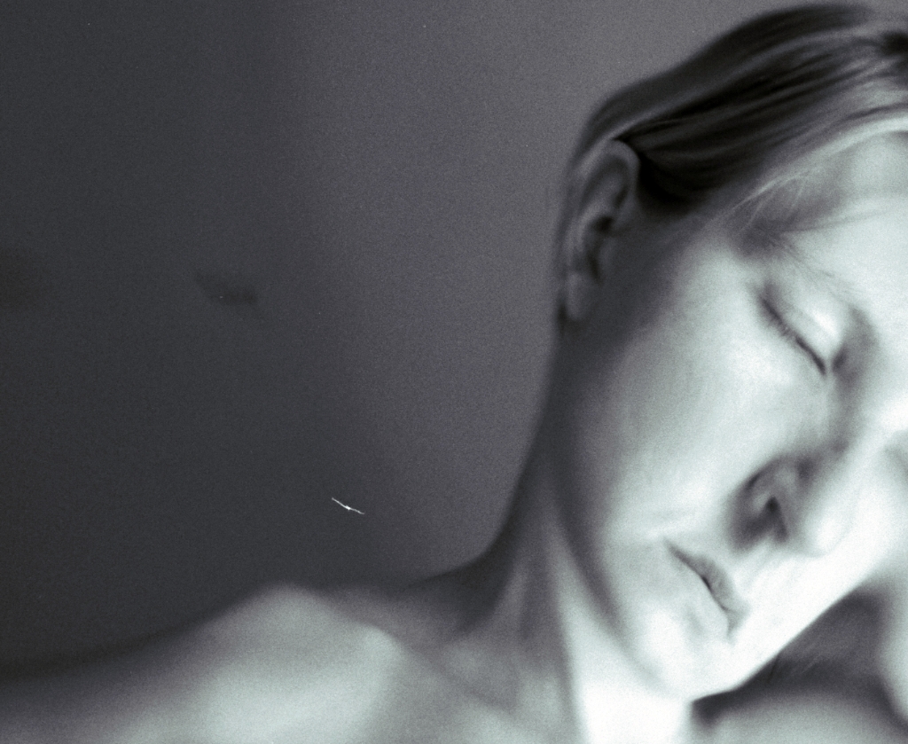 Distorted portraits photograph. 