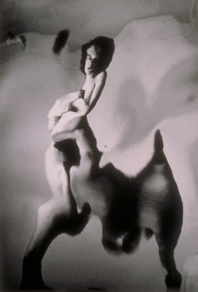 Distorted portraits photograph. 