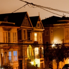 San Francisco street at night
